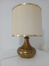 Antica Lampada da Tavolo in Ottone Coloro Oro 50 cm Vintage Modernariato