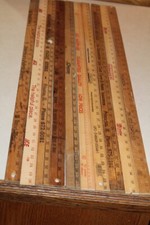 Lotto 10 Yardstick Legno Righello Insegna Pubblicitaria Colore Arte Artigianato Hobby
