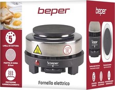 FORNELLO ELETTRICO BEPER PIASTRA IN GHISA 5 LIVELLI DI COTTURA 500W