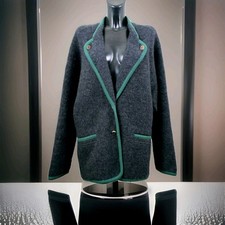 GEIGER Austria Giacca Donna Tirolese 100% Pura Lana Vergine Colore Grigio eu44