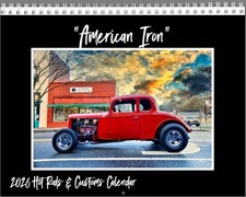 Calendario 2026 "American Iron" - Hot Rods e Auto Personalizzata da Appendere 8,5"x11"