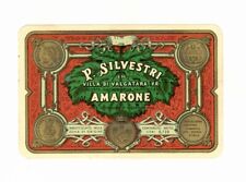 Etichetta vintage originale Vino Amarone Silvestri/Villa di Valgatara (Verona)