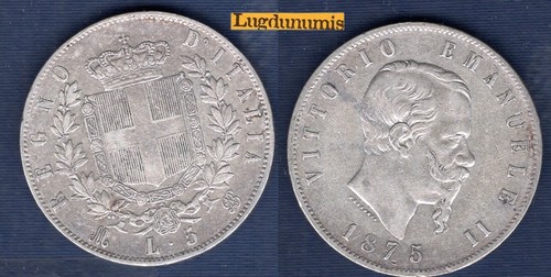 Italie lire 1875 - italie,