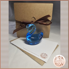 ? Cigno in vetro azzurro – Manganese Glass (no Uranium) - Ready to Gift