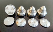 Piedini di isolamento vibrazioni per apparecchiature audio in acciaio inox 4 pezzi 