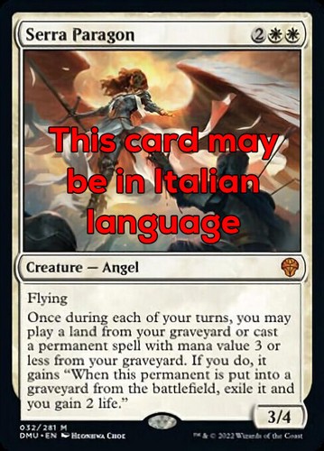 Mtg serra paragon foil exc - mtg,