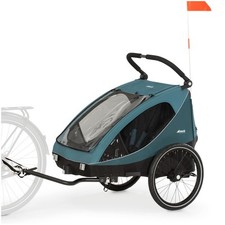 Rimorchio bicicletta Hauck Dryk Duo Ocean Green NUOVO