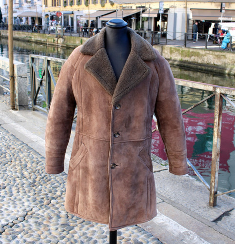 Cappotto pelle montone - montone, marrone