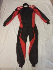 TUTA IGNIFUGA LEGGERA KART TG 50 NERO ROSSO OMP TECNICA EVO SENZA OMOLOGAZIONE