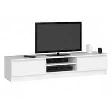 Mobile Porta TV 160 Cm 2 Ante 2 Vani A Giorno Artika Bianco/Legno