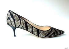 JIMMY CHOO nero 38 8 GLITTER