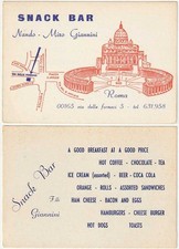 ROMA -PUBBLICITARIA- SNACK BAR