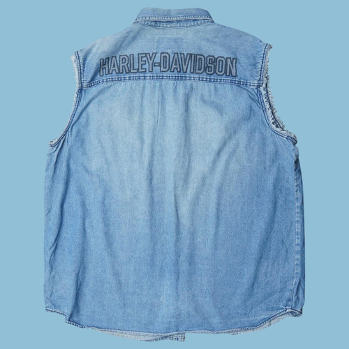 Gilet vintage denim harley - vintage, in