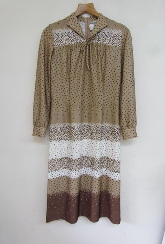Abito vintage anni marrone - abito,