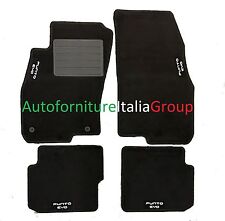 Tappetini auto in moquette su misura 4 loghi 2 fix per GRANDE PUNTO EVO 2008>