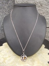 Genesa da collo con pietra  a scelta e cordino in acciaio