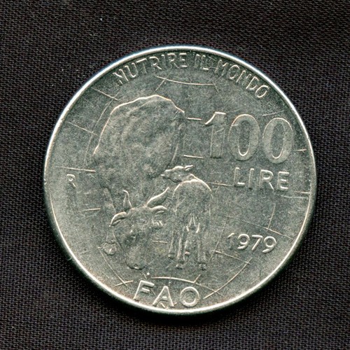 Moneta 100 lire fao nutrire - fao,