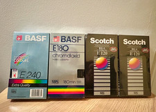 Lot de 4 VHS :BASF E240 et