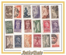 AFRICA ORIENTALE ITALIANA Serie Pittorica 18 Valori Usati Vari Francobolli Regno