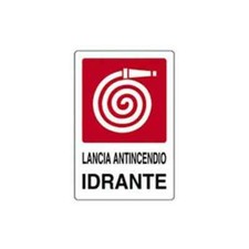 Cartello lancia antincendio