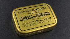 Antica Scatola Alluminio Latta Pastiglie Compresse Clorato di Potassio