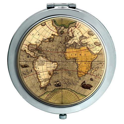 Antico mappamondo specchio - mappamondo,