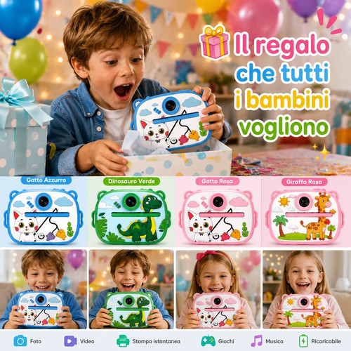 Mini fotocamera bambini stampa - bambini,