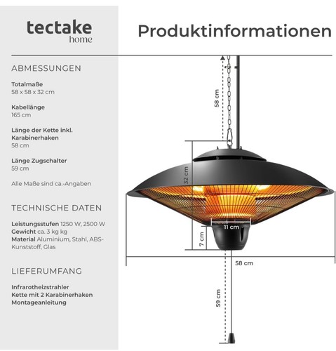 Tectake radiatore infrarossi - tectake®,