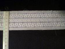 PIZZO SANGALLO SVIZZERA BIANCO ENTRODURE 100% COTONE H CM 5 BORDO VENDITA A MT