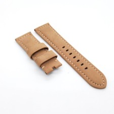 Cinturino in pelle kaki 24 mm