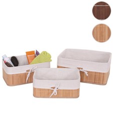 Set di 3 cestini portaoggetti