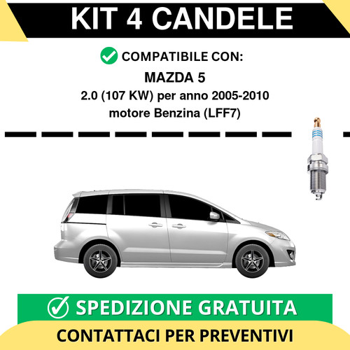 Kit candele per mazda - kit,