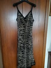 Vestito Donna Sottoveste Nero Animalier 44