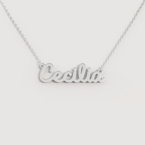 Collana nome donna acciaio - collana,