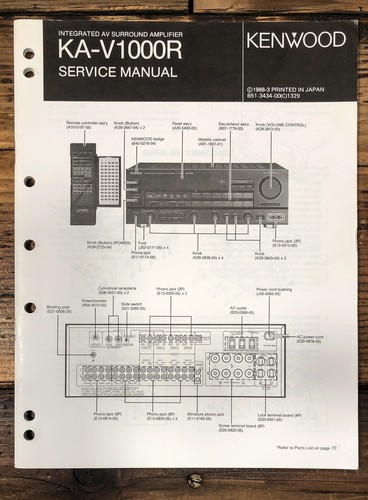 Kenwood v1000r - kenwood, ka-v1000r