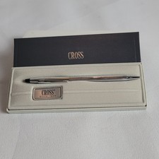 Penna croce argento nera con