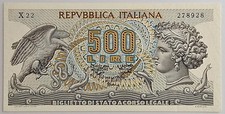 500 lire aretusa biglietto - 500,
