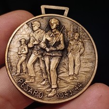 Medaglia In Bronzo Italiana Militare Brigata Garibaldi Mm 40 Circa Lotto Sc16