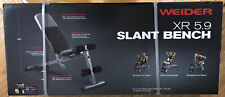 Weider XR 5.9 Panca da Allenamento Inclinata Regolabile con Blocco Gambe a 4 Rotoli