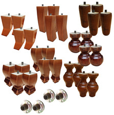 Piedi in legno 4 pezzi per letto. Piedini gambe mobili tavoli armadietti divani