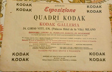 Pubblicità esposizione quadri Kodak alla nuova Kodak Galleria di Milano, 1901