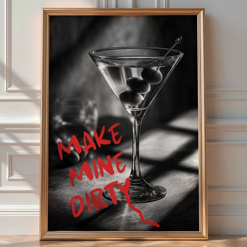 Poster martini sporco audace - poster,