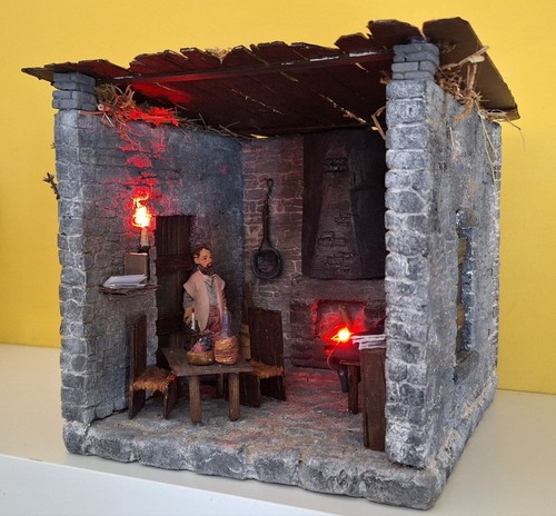 Presepe artigianale illuminato - presepe,