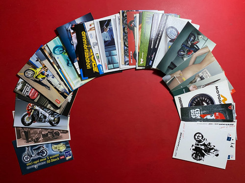 Lotto cartoline moto - lotto,