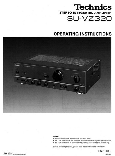 Technics vz320 - technics, su-vz320