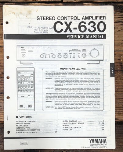Yamaha 630 preamplificatore - cx-630,