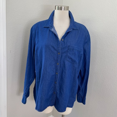 Camicia chambray old - chambray, navy