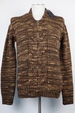 TRU TRUSSARDI MAGLIONE VINTAGE UOMO TG M MAN SWEATER CASUAL LOGO LANA CON TAG