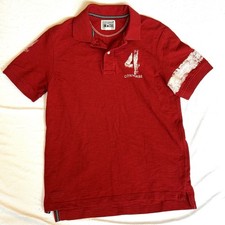 Polo Converse One Star uomo M stampa rossa #4 colletto pop nascosto manica corta