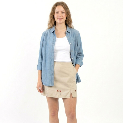 Mini skort vintage ricamato